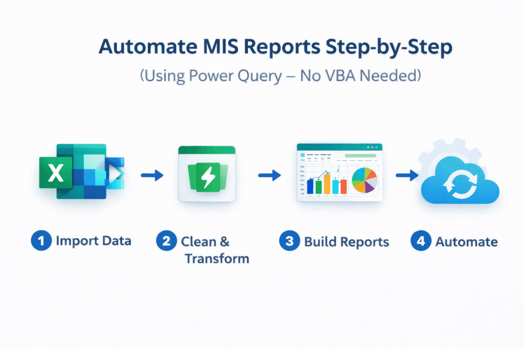 Automate MIS Reports Step-by-Step (Using Power Query – No VBA Needed)