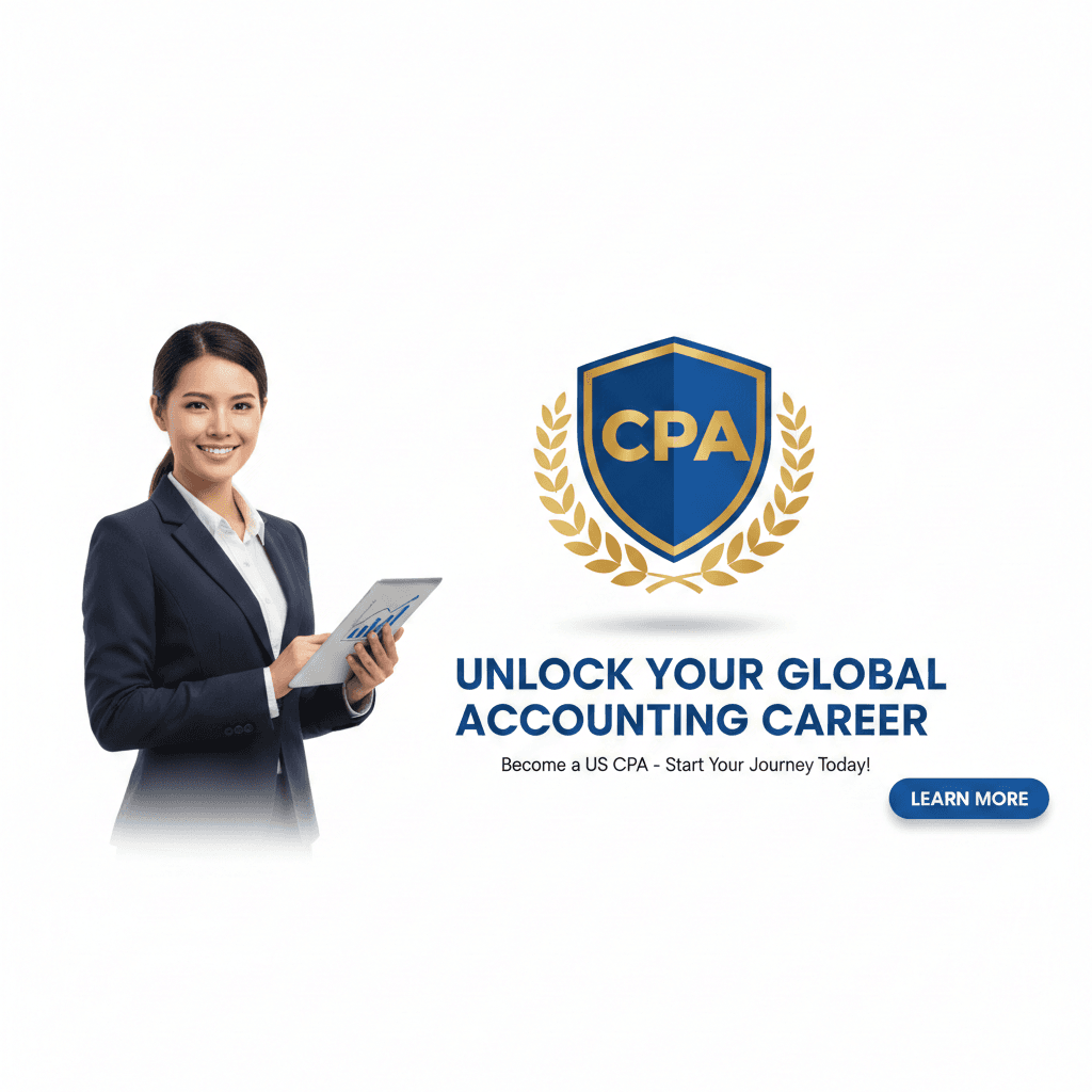 US CPA Course: US CPA Course Details Professional woman promoting accounting career