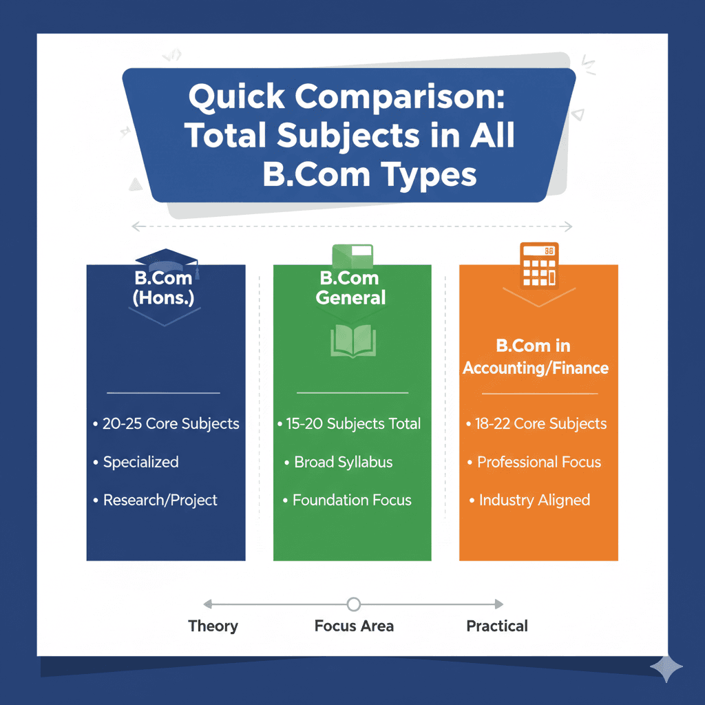B.Com Course Details 2026 : Quick Comparison