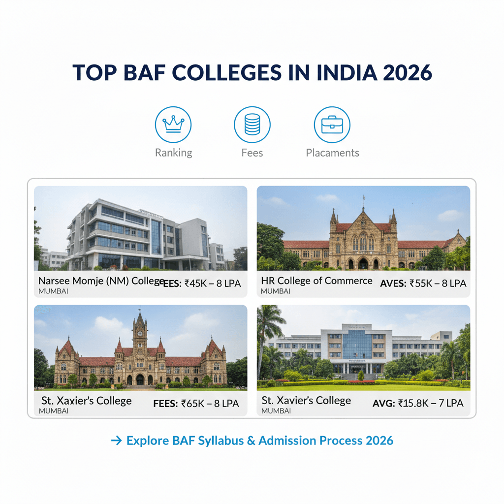 Top BAF colleges in India 2026